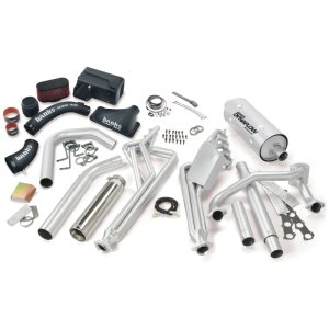 Ford Class-A Motorhome Performance Air Intake + Performance Exhaust + Computer Chip Programmer Kit - Banks Power - PowerPack System - Chrome - `06-`10